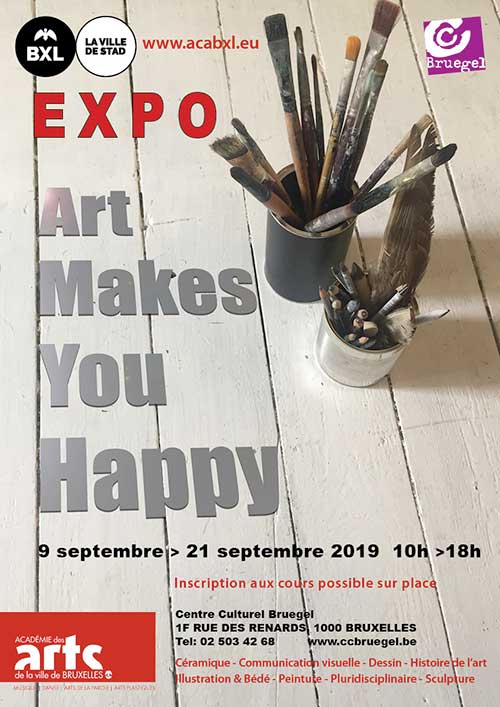 Affiche expo 2 Art makes you happy