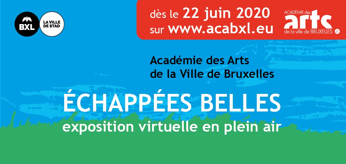 Flyer expo virtuelle Académie des Arts Bruxelles