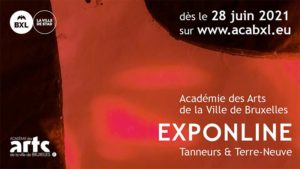 Flyer expo 2021 online Académie des Arts de Bruxelles