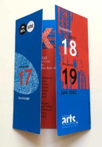 Carton d'invitation à l'exposition de fin d'année de l'Académie des Arts de Bruxelles